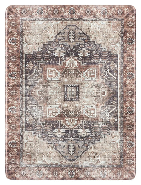 Safavieh Kitchen Mat 100 1'-6" x 2'-0" Rug in Ivory / Purple