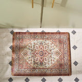 Safavieh Kitchen Mat 100 1'-6" x 2'-0" Rug in Ivory / Rust