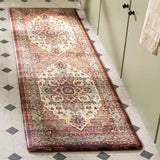 Safavieh Kitchen Mat 100 1'-6" x 5'-0" Rug in Ivory / Rust