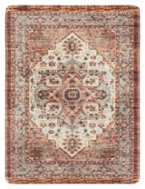 Safavieh Kitchen Mat 100 1'-6" x 2'-0" Rug in Ivory / Rust