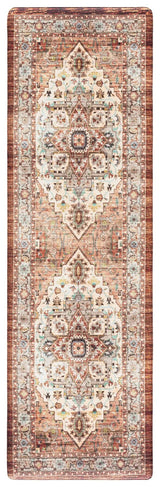 Safavieh Kitchen Mat 100 1'-6" x 5'-0" Rug in Ivory / Rust