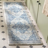 Safavieh Kitchen Mat 100 1'-6" x 5'-0" Rug in Beige / Blue