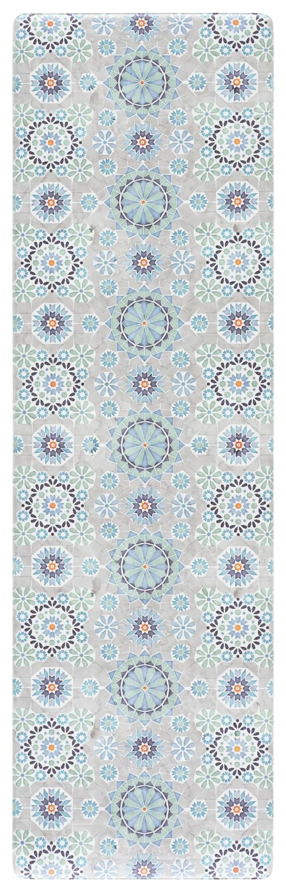 Safavieh Kitchen Mat 500 1'-6" x 5'-0" Rug in Ivory / Blue