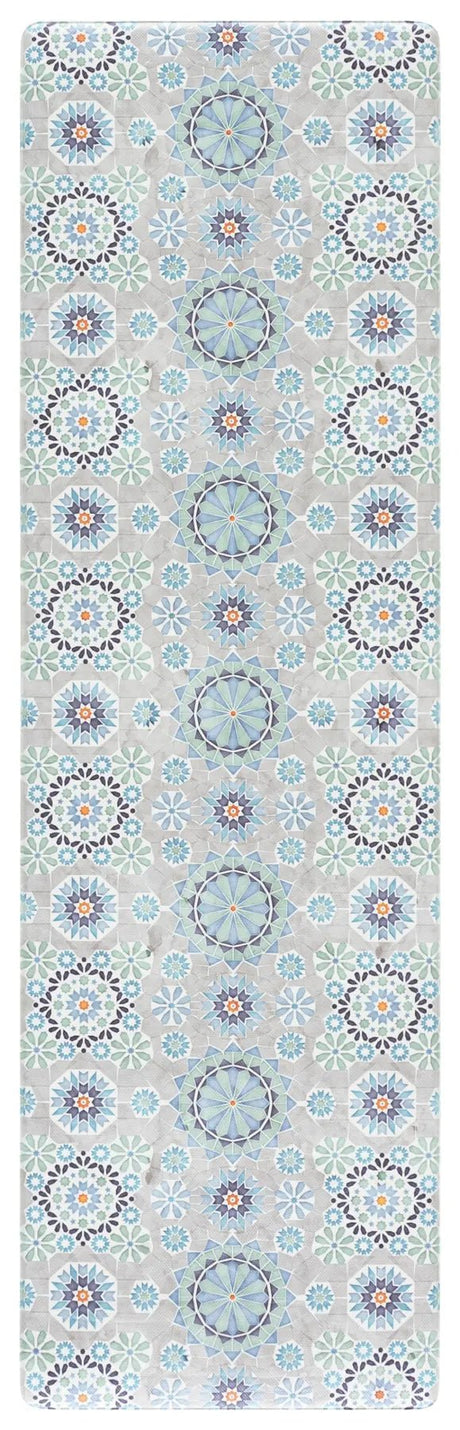Safavieh Kitchen Mat 500 1'-6" x 5'-0" Rug in Ivory / Blue