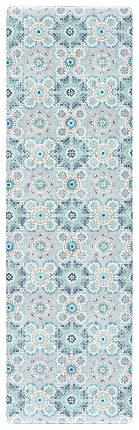 Safavieh Kitchen Mat 500 1'-6" x 5'-0" Rug in Grey / Blue