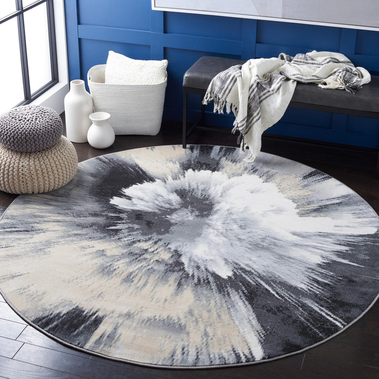 Safavieh Lagoon Lgn202H Charcoal/Ivory Rugs - Safavieh - lgn202h - 7r
