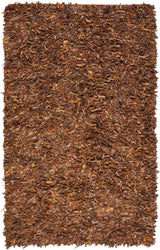 Safavieh Leather Shag Lsg511B Saddle Rugs - Safavieh - lsg511b - 4r