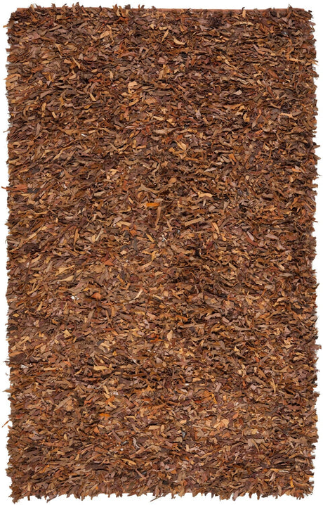 Safavieh Leather Shag Lsg511B Saddle Rugs - Safavieh - lsg511b - 4r