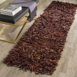 Safavieh Leather Shag Lsg511B Saddle Rugs - Safavieh - lsg511b - 4r