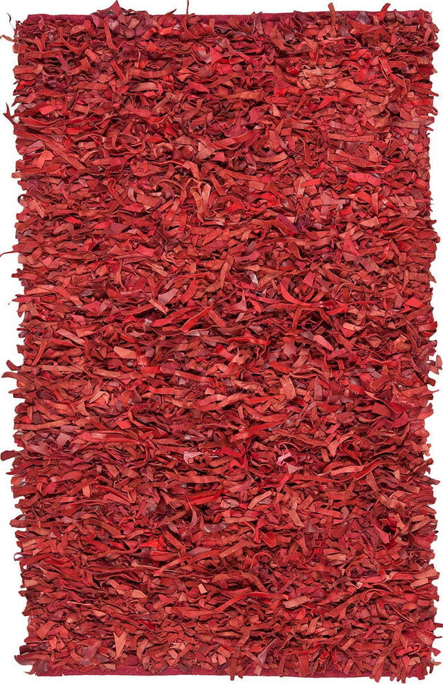 Safavieh Leather Shag Lsg511D Red Rugs - Safavieh - lsg511d - 24