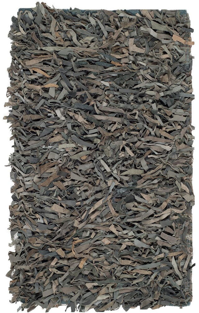 Safavieh Leather Shag Lsg601G Grey / Beige Rugs - Safavieh - lsg601g - 2