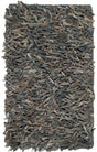 Safavieh Leather Shag Lsg601G Grey / Beige Rugs - Safavieh - lsg601g - 2