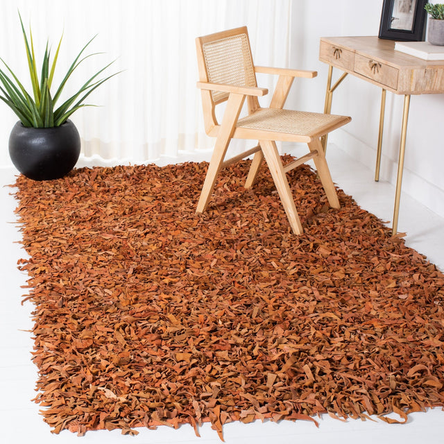 Safavieh Leather Shag Lsg601P Orange Rugs - Safavieh - lsg601p - 3