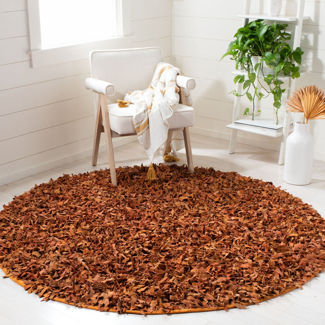 Safavieh Leather Shag Lsg601P Orange Rugs - Safavieh - lsg601p - 6r