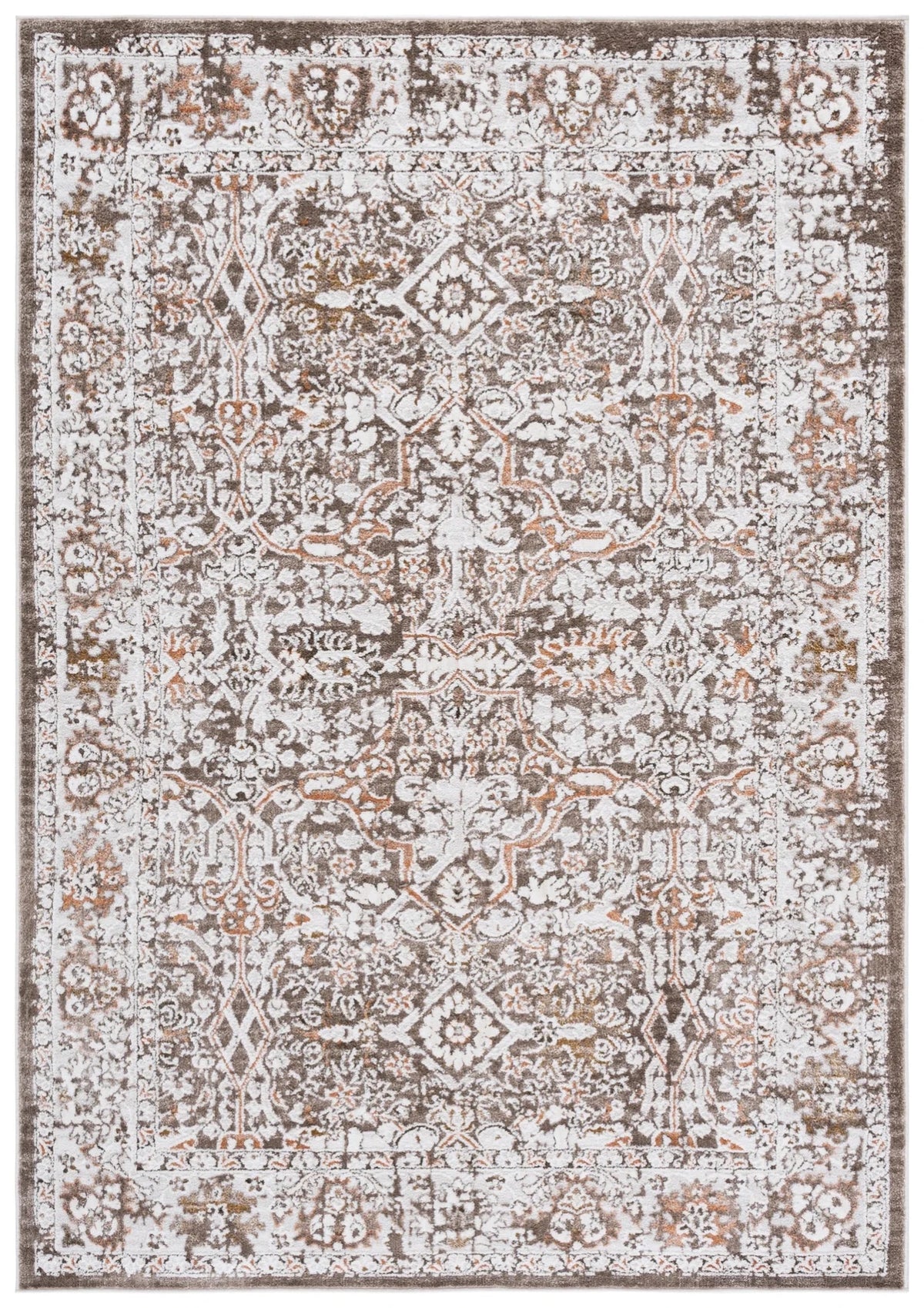 Safavieh Leonette 4'-0" x 6'-0" Rug in Brown / Ivory