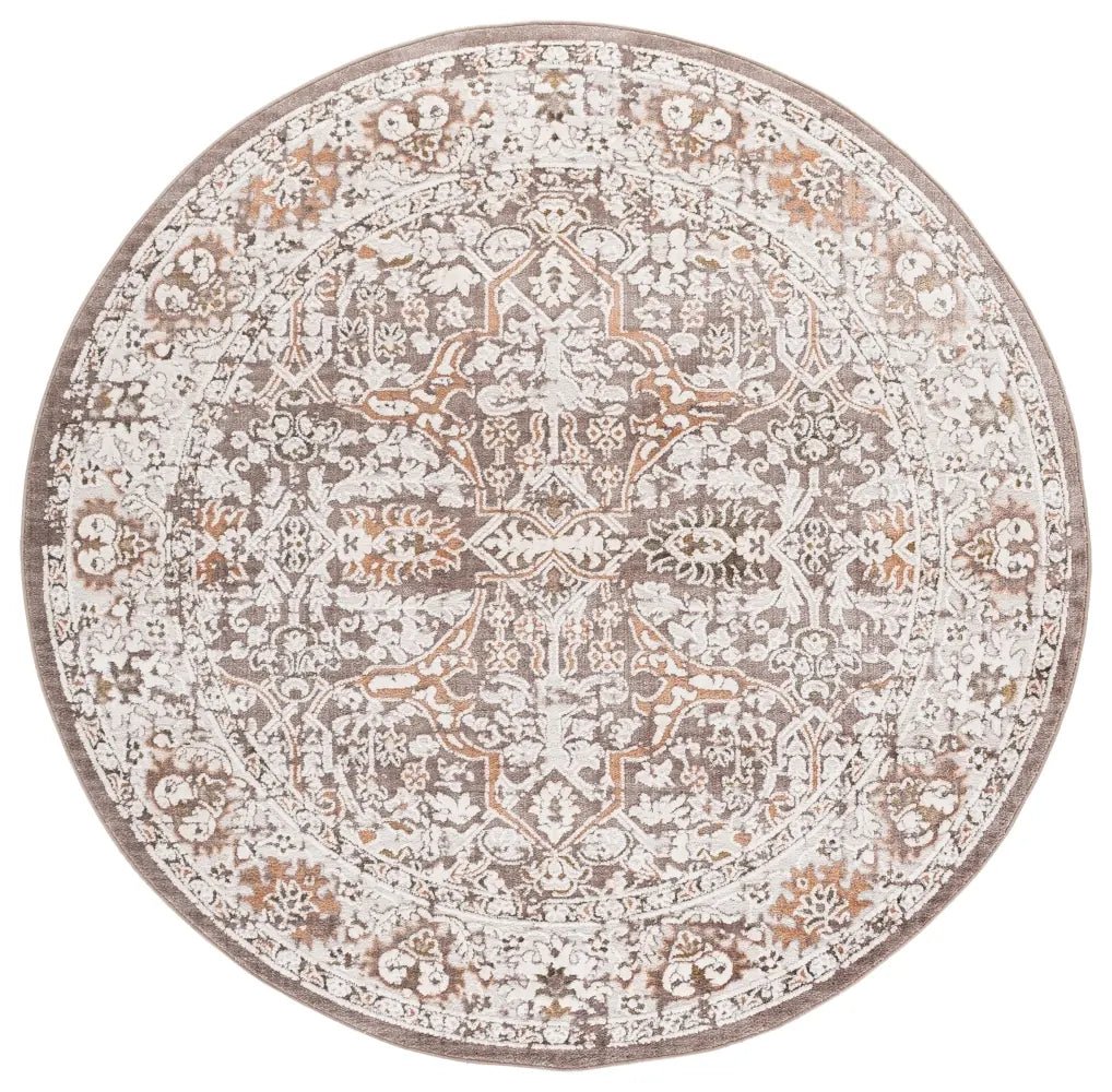 Safavieh Leonette 6'-7" x 6'-7" Rug in Brown / Ivory
