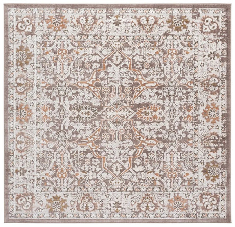 Safavieh Leonette 6'-7" x 6'-7" Rug in Brown / Ivory
