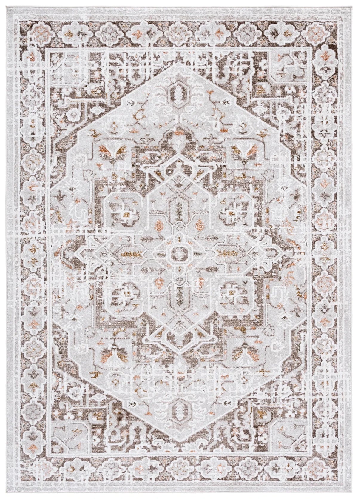 Safavieh Leonette 4'-0" x 6'-0" Rug in Ivory / Brown Taupe