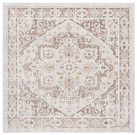 Safavieh Leonette 6'-7" x 6'-7" Rug in Ivory / Brown Taupe