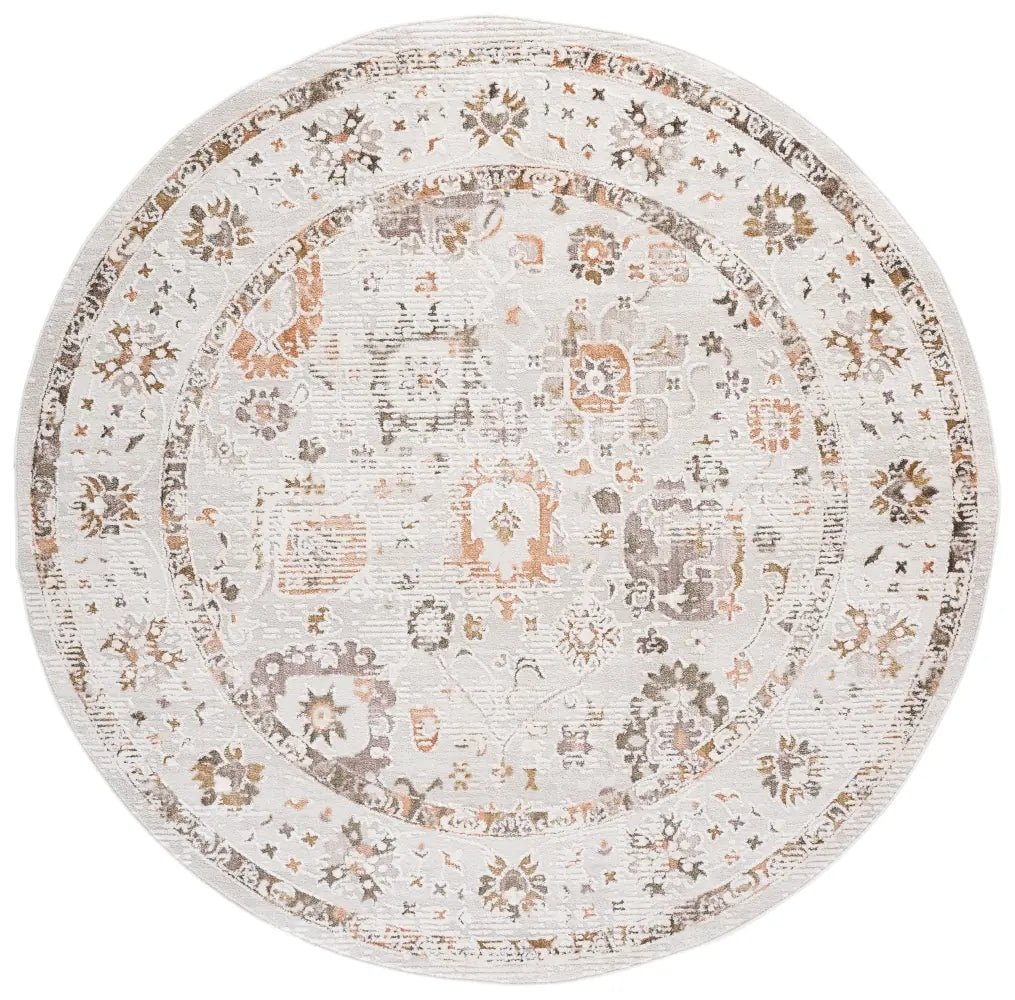 Safavieh Leonette 6'-7" x 6'-7" Rug in Ivory / Brown Terra