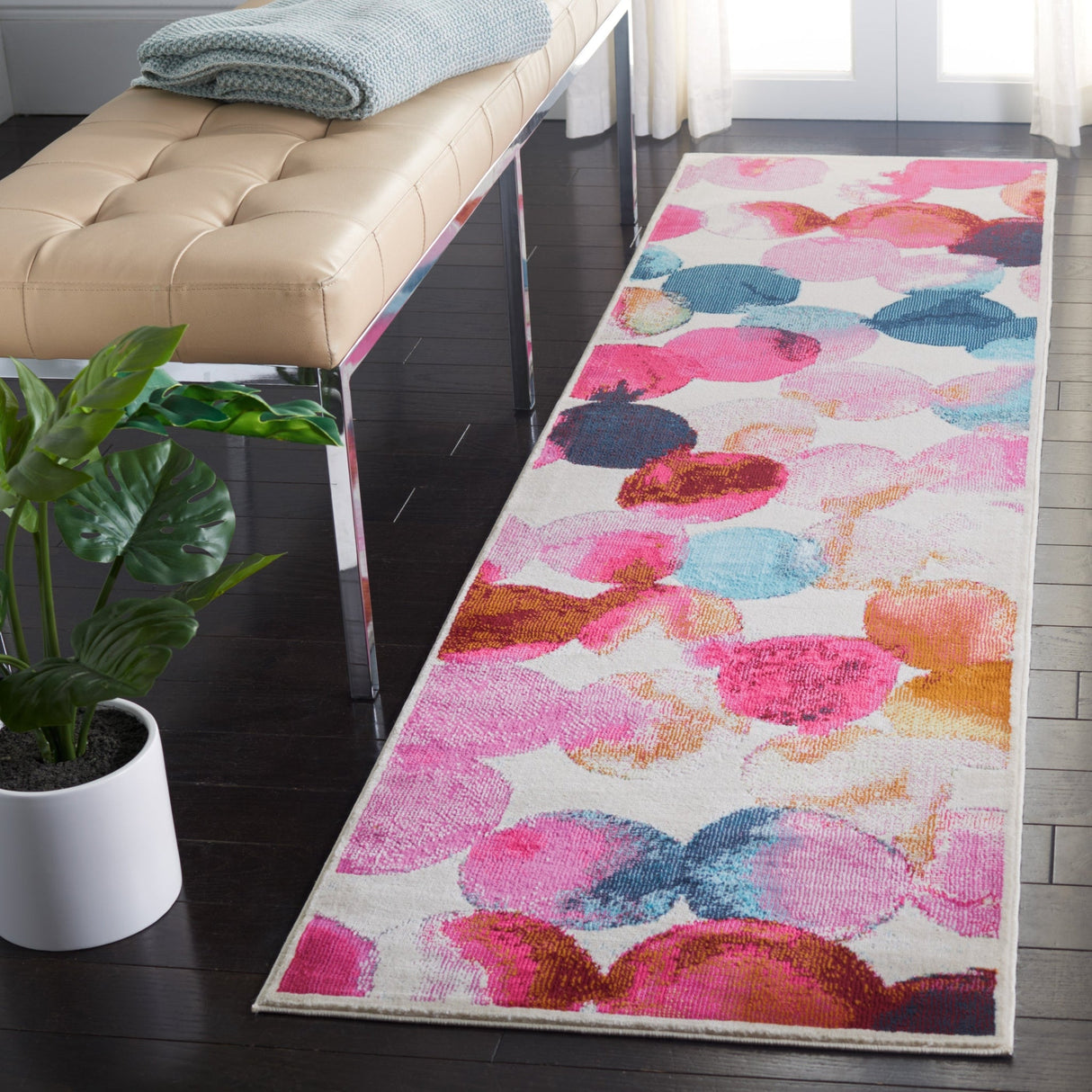 Safavieh Lillian Lln377Q Rose/Light Blue Rugs - Safavieh - lln377q - 7r