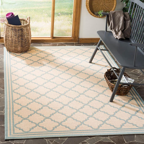 Safavieh Linden Lnd121L Cream / Aqua Rugs - Safavieh - lnd121l - 4