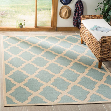 Safavieh Linden Lnd122K Aqua / Cream Rugs - Safavieh - lnd122k - 4