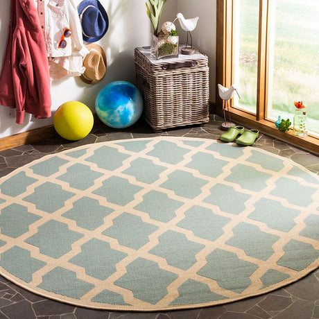 Safavieh Linden Lnd122K Aqua / Cream Rugs - Safavieh - lnd122k - 6sq