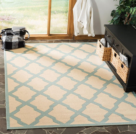 Safavieh Linden Lnd122L Cream / Aqua Rugs - Safavieh - lnd122l - 4