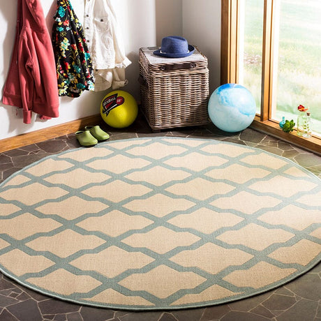 Safavieh Linden Lnd122L Cream / Aqua Rugs - Safavieh - lnd122l - 6sq