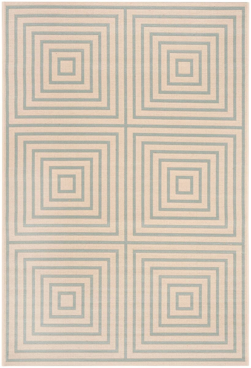 Safavieh Linden Lnd123L Cream / Aqua Rugs - Safavieh - lnd123l - 4