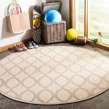 Safavieh Linden Lnd124L Cream / Aqua Rugs - Safavieh - lnd124l - 6sq