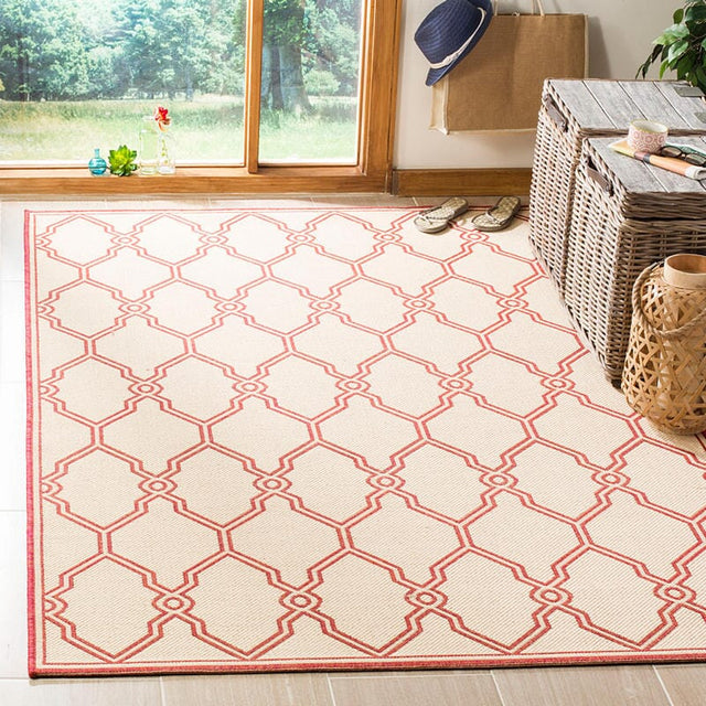 Safavieh Linden Lnd124Q Red / Creme Rugs - Safavieh - lnd124q - 4