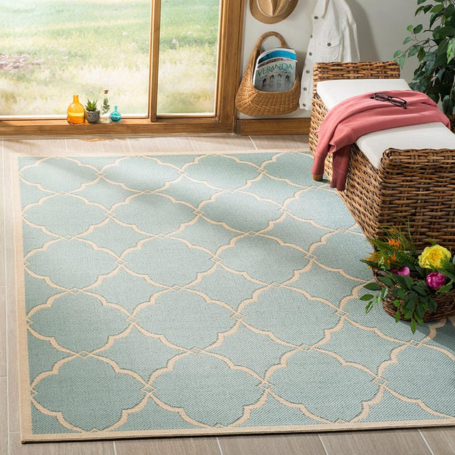 Safavieh Linden Lnd125K Aqua / Cream Rugs - Safavieh - lnd125k - 4