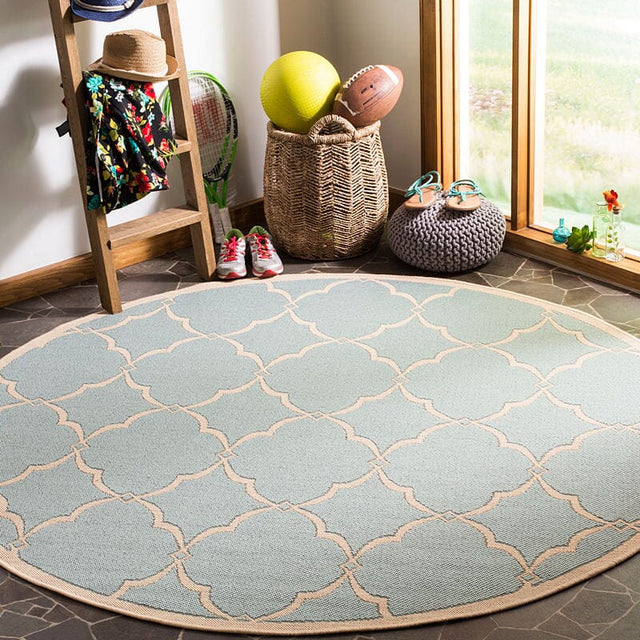 Safavieh Linden Lnd125K Aqua / Cream Rugs - Safavieh - lnd125k - 6sq