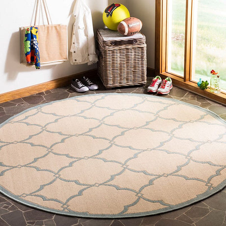 Safavieh Linden Lnd125L Cream / Aqua Rugs - Safavieh - lnd125l - 6sq