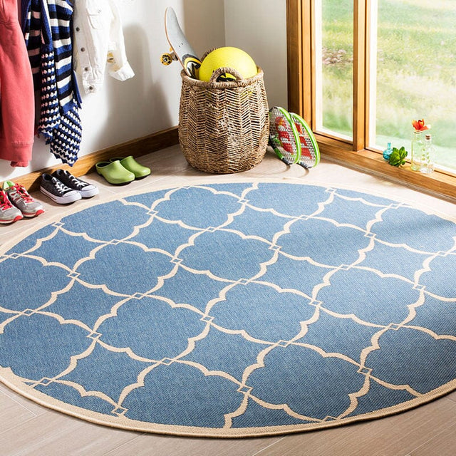 Safavieh Linden Lnd125M Blue / Creme Rugs - Safavieh - lnd125m - 6sq