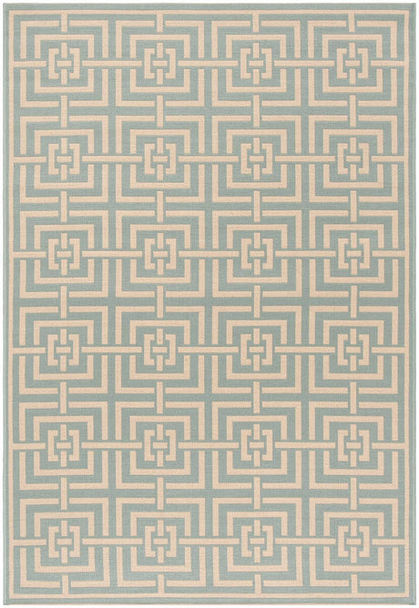 Safavieh Linden Lnd128K Aqua / Cream Rugs - Safavieh - lnd128k - 4