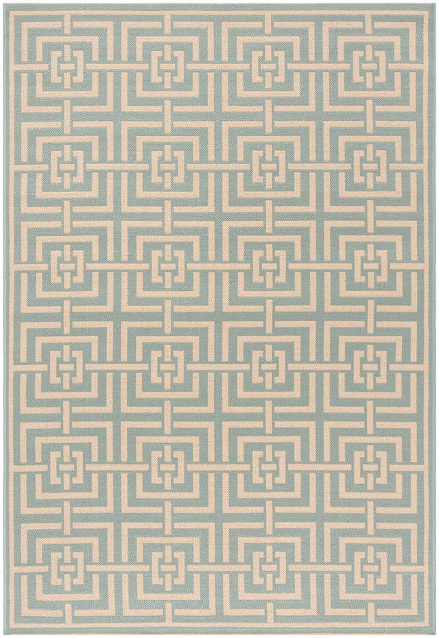 Safavieh Linden Lnd128K Aqua / Cream Rugs - Safavieh - lnd128k - 4