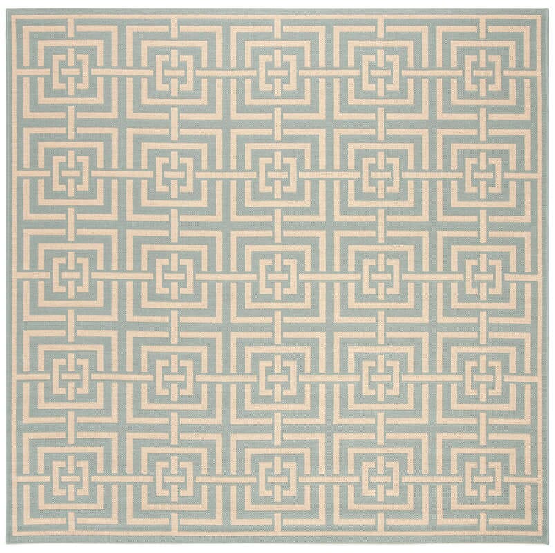 Safavieh Linden Lnd128K Aqua / Cream Rugs - Safavieh - lnd128k - 6sq