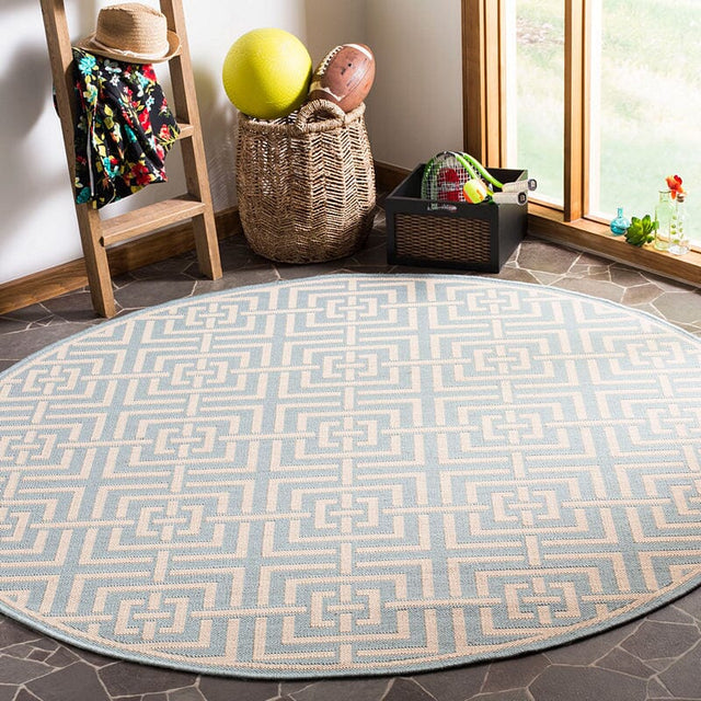 Safavieh Linden Lnd128K Aqua / Cream Rugs - Safavieh - lnd128k - 6sq