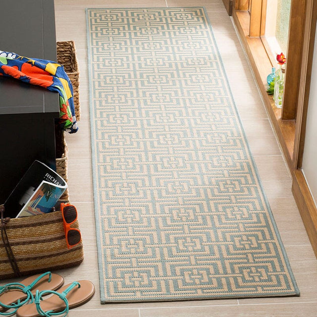 Safavieh Linden Lnd128K Aqua / Cream Rugs - Safavieh - lnd128k - 6sq