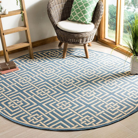 Safavieh Linden Lnd128M Blue / Creme Rugs - Safavieh - lnd128m - 6sq