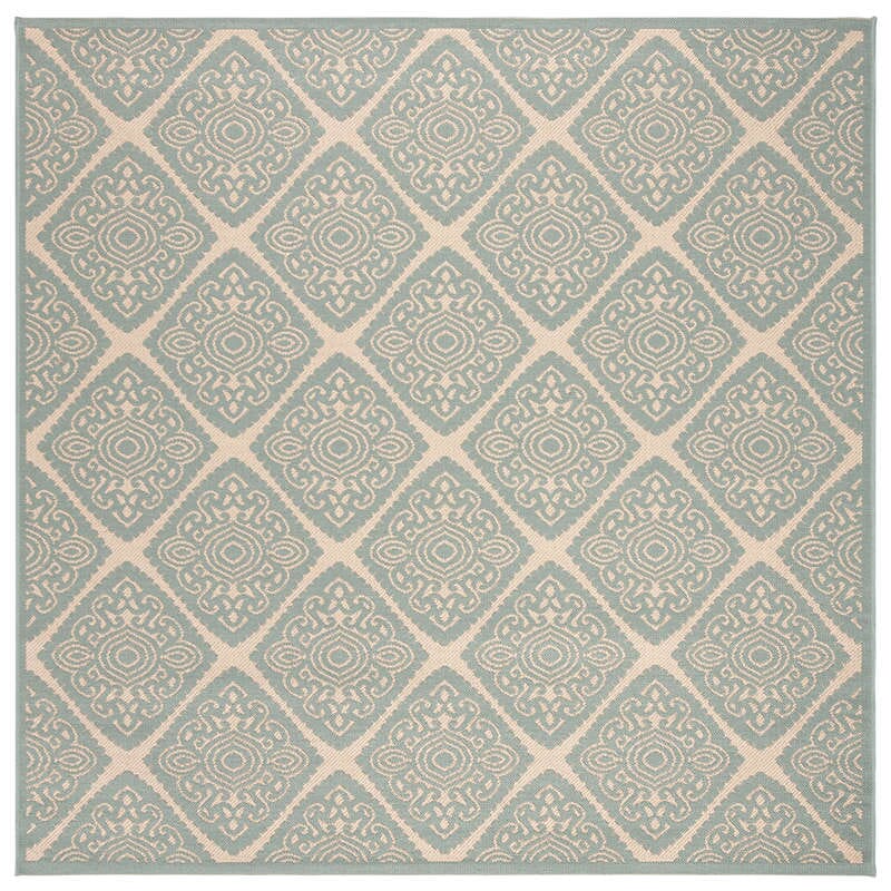 Safavieh Linden Lnd132L Cream / Aqua Rugs - Safavieh - lnd132l - 6sq