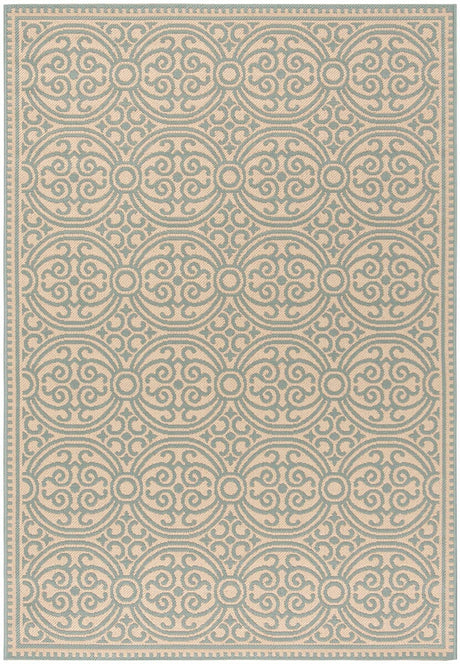 Safavieh Linden Lnd134K Aqua / Cream Rugs - Safavieh - lnd134k - 4