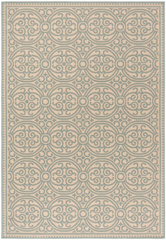 Safavieh Linden Lnd134K Aqua / Cream Rugs - Safavieh - lnd134k - 4