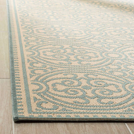 Safavieh Linden Lnd134K Aqua / Cream Rugs - Safavieh - lnd134k - 4