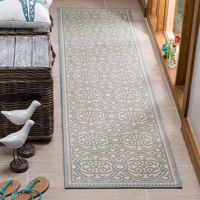 Safavieh Linden Lnd134K Aqua / Cream Rugs - Safavieh - lnd134k - 6sq