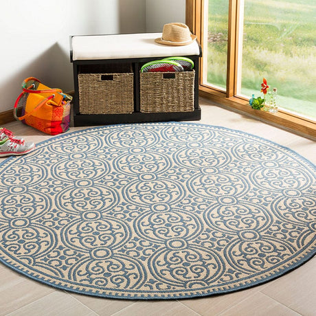 Safavieh Linden Lnd134M Blue / Creme Rugs - Safavieh - lnd134m - 6sq