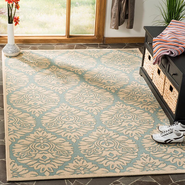 Safavieh Linden Lnd135K Aqua / Cream Rugs - Safavieh - lnd135k - 4